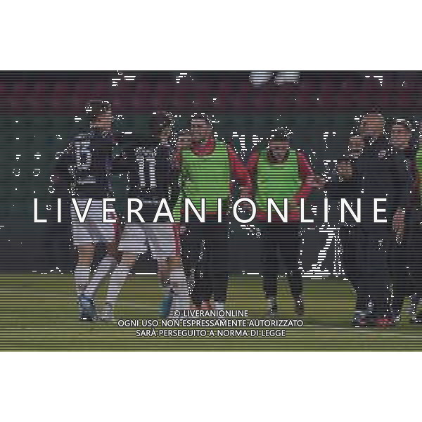 Ternana vs Vis Pesaro Campionato Serie C Sky Wifi - 13 Giornata Stadio Libero Liberati - Terni 09-11-2025 nella foto Stabile festeggiato dalla panchina Foto di Federico Gaetano - ag.Aldo Liverani- AGENZIA ALDO LIVERANI SAS