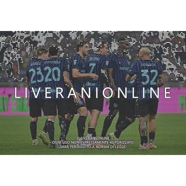 Inter vs Lazio nella foto giocatori Inter esultanza dopo il gol del 3 a 0 Milano 09-11-2025 Stadio Giuseppe Meazza - San Siro Inter vs Lazio Campionato Serie A Enilive -11a giornata foto Roberto Garavaglia/Agenzia Aldo Liverani sas