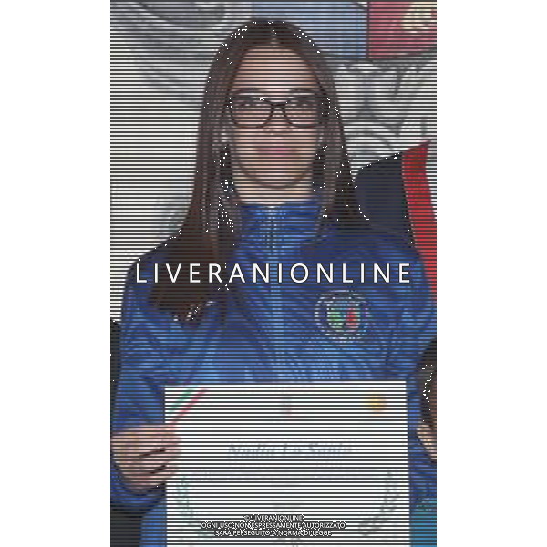 IMOLA 03 11 2025 BRONZO MONDIALE PER L\'IMOLESE NADIA LO SAPIO:IL SINDACO MARCO PANIERI LA RICEVE IN MUNICIPIO NELLA FOTO NADIA LO SAPIO ©SANNA - AGENZIA ALDO LIVERANI SAS