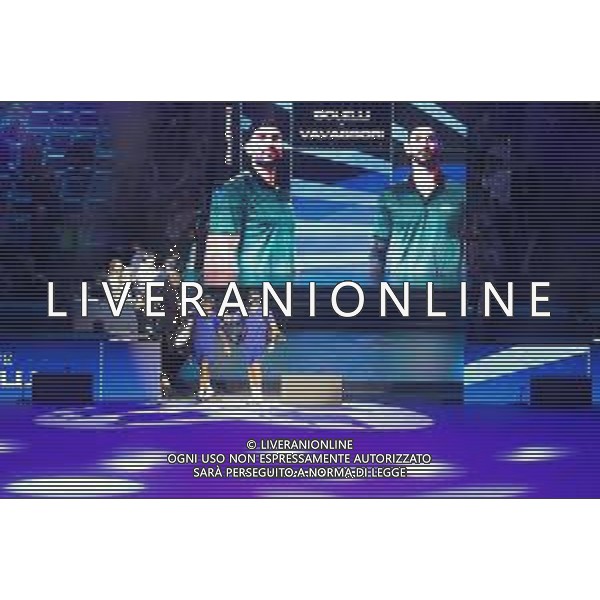 TVRCOR Tennis Nitto Atp Finals 2025 Inalpi Arena Torino 11-11-2025 Round Robin doppio Marcel Granollers e Horacio Zeballos vs Simone Bolelli e Andrea Vavassori nella foto ingresso in campo Simone Bolelli e Andrea Vavassori FOTO ROBERTA CORRADIN-AG ALDO LIVERANI SAS