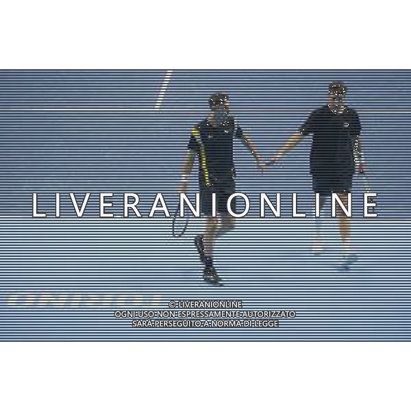 TVRCOR Tennis Nitto Atp Finals 2025 Inalpi Arena Torino 11-11-2025 Round Robin doppio Marcel Granollers e Horacio Zeballos vs Simone Bolelli e Andrea Vavassori nella foto Marcel Granollers e Horacio Zeballos FOTO ROBERTA CORRADIN-AG ALDO LIVERANI SAS