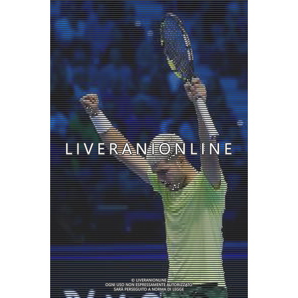 TVRCOR Tennis Nitto Atp Finals 2025 Inalpi Arena Torino 11-11-2025 Round Robin singolare Carlos Alcaraz vs Taylor Fritz nella foto esultanza Carlos Alcaraz (ESP) ©TVRCOR Corradin Roberta - AGENZIA ALDO LIVERANI SAS