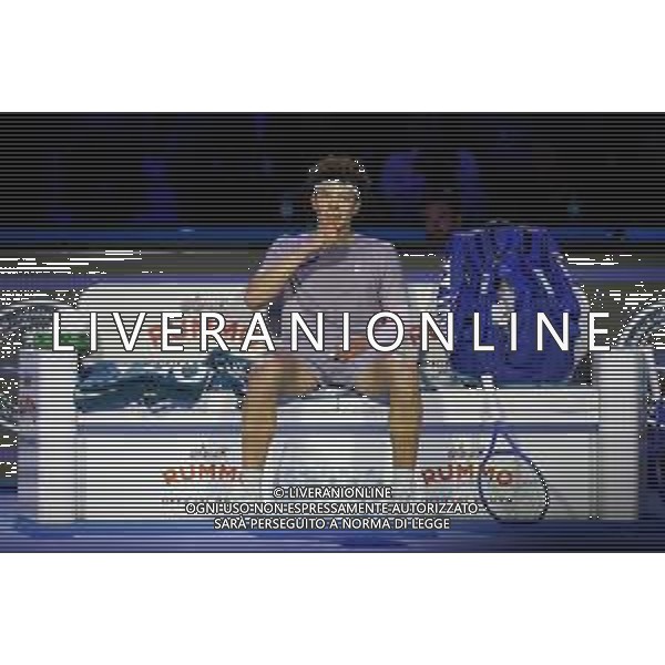 TVRCOR Tennis Nitto Atp Finals 2025 Inalpi Arena Torino 12-11-2025 Round Robin singolare Ben SHELTON (USA) vs Felix AUGER-ALIASSIME (CAN) nella foto Ben SHELTON (USA) ©TVRCOR Roberta Corradin - Agenzia Aldo Liverani Sas