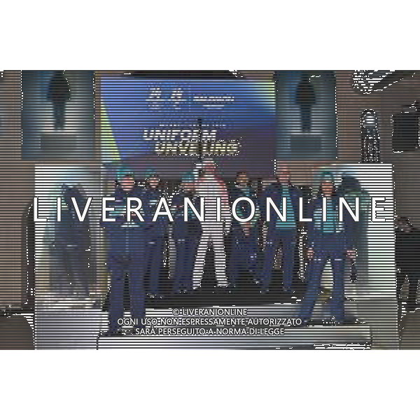 TVRG Divise volontari Milano Cortina 2026 nella foto le divise Milano 12-11-2025 Presentate le divise per i volontari che lavoreranno ai Giochi Olimpici invernali Milano Cortina 2026 foto Roberto Garavaglia/Agenzia Aldo Liverani sas