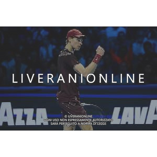 TVRCOR Tennis Nitto Atp Finals 2025 Inalpi Arena Torino 12-11-2025 Round Robin singolo Jannik Sinner (ITA) vs Alexander ZVEREV (GER) nella foto esultanza Jannik Sinner ©TVRCOR Corradin Roberta - Agenzia Aldo Liverani Sas