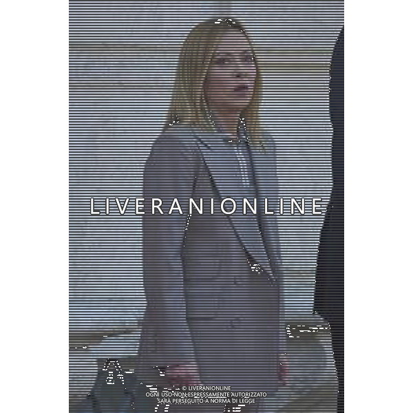 Roma 13 Novembre 2025 Il Presidente del Consiglio Giorgia Meloni partecipa al I Vertice Intergovernativo Italia-Albania. Nella Foto: Giorgia Meloni Foto Credit: Andrea Bracaglia- AGENZIA ALDO LIVERANI SAS