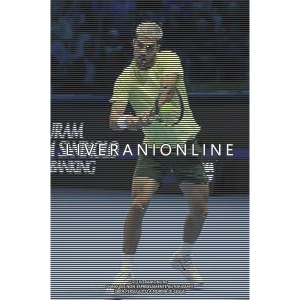 TVRCOR Tennis Nitto Atp Finals 2025 Inalpi Arena Torino 12-11-2025 Round Robin singolare Carlos Alcaraz (ESP) vs Taylor Fritz (USA) nella foto Carlos Alcaraz ©TVRCOR Roberta Corradin - AGENZIA ALDO LIVERANI SAS