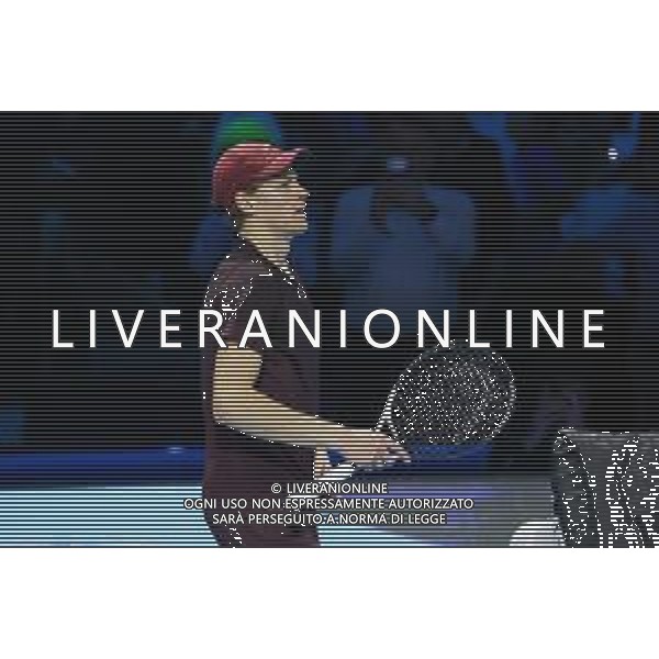 TVRCOR Tennis Nitto Atp Finals 2025 Inalpi Arena Torino 12-11-2025 Round Robin singolare Jannik Sinner (ITA) vs Alexander Zverev (GER) nella foto esultanza Jannik Sinner ©TVRCOR Roberta Corradin - AGENZIA ALDO LIVERANI SAS