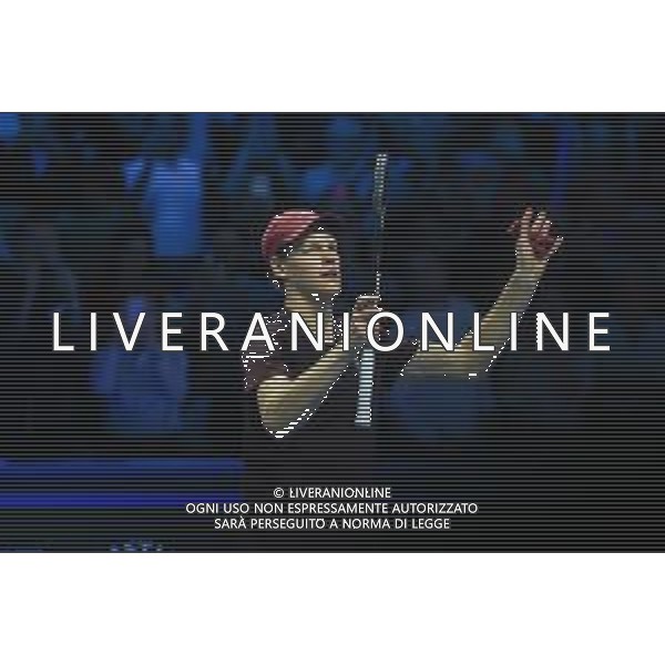 TVRCOR Tennis Nitto Atp Finals 2025 Inalpi Arena Torino 12-11-2025 Round Robin singolare Jannik Sinner (ITA) vs Alexander Zverev (GER) nella foto esultanza Jannik Sinner ©TVRCOR Roberta Corradin - AGENZIA ALDO LIVERANI SAS