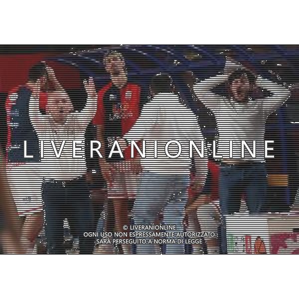 IMOLA 12 11 2025 UP ANDREA COSTA BASKET-LATINA SERIE B1 69-70 NELLA FOTO ALLENATORE DELL\'ANDREA COSTA BASKET LUCA DALMONTE ©SANNA - AGENZIA ALDO LIVERANI SAS