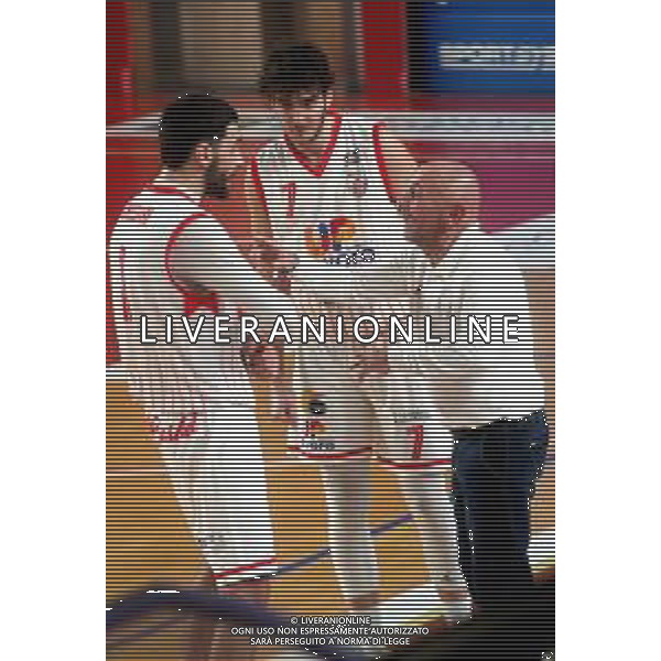IMOLA 12 11 2025 UP ANDREA COSTA BASKET-LATINA SERIE B1 69-70 NELLA FOTO ROBERTO CHESSARI NICCLO\' MOFFA E ALLENATORE LUCA DALMONTE UP ANDREA COSTA BASKET ©SANNA - AGENZIA ALDO LIVERANI SAS