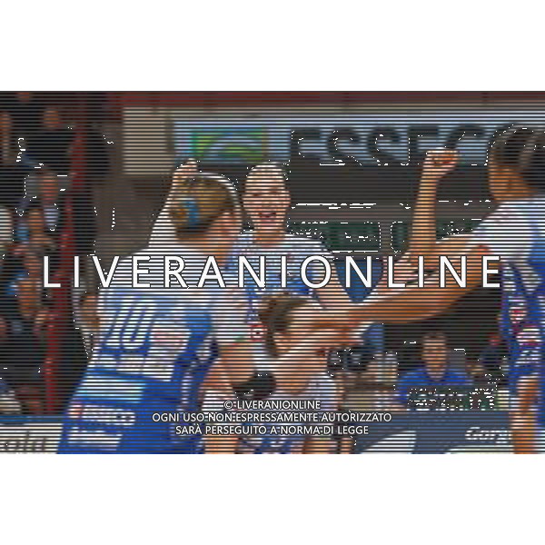 Serie A1 Tigota’ Igor Novara - Megabox Vallefoglia. Novara - 12 Novembre 2025. Nella foto Lina Alsmeier esulta dopo un punto FOTO ANDREA MARANGON - AG ALDO LIVERANI SAS - Campionato Volley Femminile