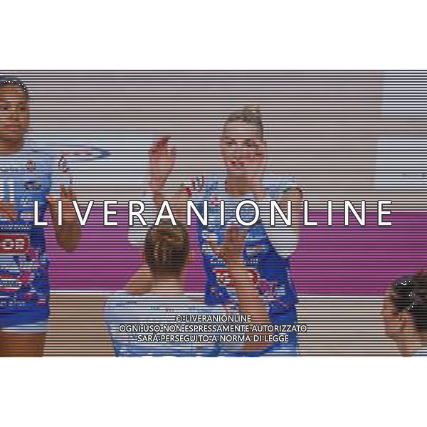 Serie A1 Tigota’ Igor Novara - Megabox Vallefoglia. Novara - 12 Novembre 2025. Nella foto Lina Alsmeier esulta dopo punto FOTO ANDREA MARANGON - AG ALDO LIVERANI SAS - Campionato Volley Femminile