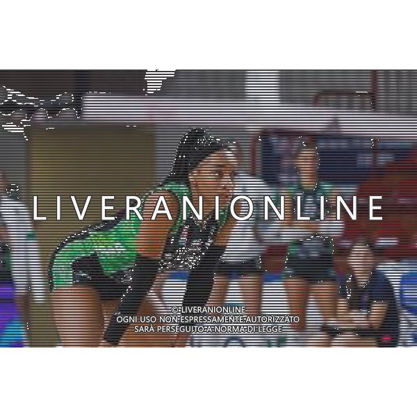 Serie A1 Tigota’ Igor Novara - Megabox Vallefoglia. Novara - 12 Novembre 2025. Nella foto attacco Loveth Oghosasere Omoruyi FOTO ANDREA MARANGON - AG ALDO LIVERANI SAS - Campionato Volley Femminile