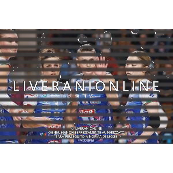 Serie A1 Tigota’ Igor Novara - Megabox Vallefoglia. Novara - 12 Novembre 2025. Nella foto esultanza Igor Novara Britt Herbots- FOTO ANDREA MARANGON - AG ALDO LIVERANI SAS - Campionato Volley Femminile