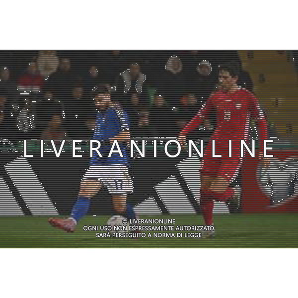 TVRG Moldova vs Italia nella foto Riccardo Orsolini (Italia) e Daniel Dumbravanu (Moldova) Chisinau (MOL) 13-11-2025 Stadio Zimbru Moldova vs Italia Qualificazioni Mondiali 2026 Gruppo I - 9a giornata foto Roberto Garavaglia/Agenzia Aldo Liverani sas