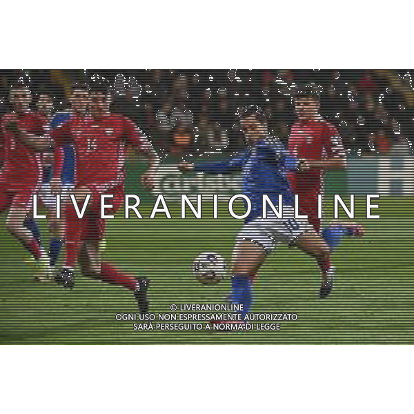 TVRG Moldova vs Italia nella foto Giacomo Raspadori (Italia) al tiro Chisinau (MOL) 13-11-2025 Stadio Zimbru Moldova vs Italia Qualificazioni Mondiali 2026 Gruppo I - 9a giornata foto Roberto Garavaglia/Agenzia Aldo Liverani sas