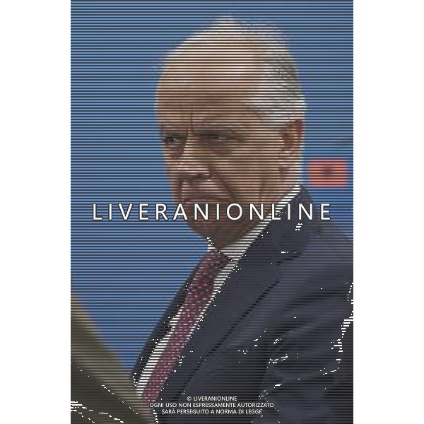 Roma 13 Novembre 2025 Conferenza stampa del Presidente del Consiglio Giorgia Meloni e del Primo Ministro Albanese Edi Rama a seguito del Primo Vertice Intergovernativo tra Italia ed Albania. Nella Foto: Matteo Piantedosi Foto Credit: Andrea Bracaglia- AGENZIA ALDO LIVERANI SAS