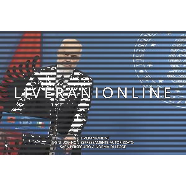 Roma 13 Novembre 2025 Conferenza stampa del Presidente del Consiglio Giorgia Meloni e del Primo Ministro Albanese Edi Rama a seguito del Primo Vertice Intergovernativo tra Italia ed Albania. Nella Foto: Edi Rama Foto Credit: Andrea Bracaglia- AGENZIA ALDO LIVERANI SAS