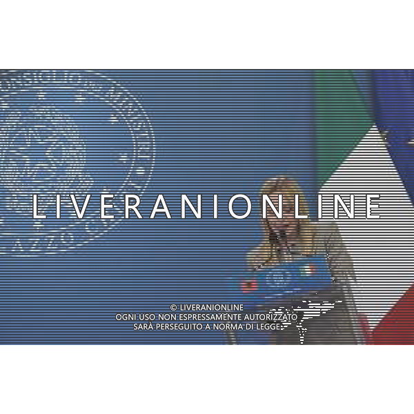 Roma 13 Novembre 2025 Conferenza stampa del Presidente del Consiglio Giorgia Meloni e del Primo Ministro Albanese Edi Rama a seguito del Primo Vertice Intergovernativo tra Italia ed Albania. Nella Foto: Giorgia Meloni Foto Credit: Andrea Bracaglia- AGENZIA ALDO LIVERANI SAS