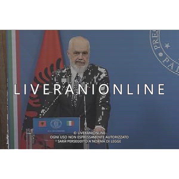 Roma 13 Novembre 2025 Conferenza stampa del Presidente del Consiglio Giorgia Meloni e del Primo Ministro Albanese Edi Rama a seguito del Primo Vertice Intergovernativo tra Italia ed Albania. Nella Foto: Edi Rama Foto Credit: Andrea Bracaglia- AGENZIA ALDO LIVERANI SAS