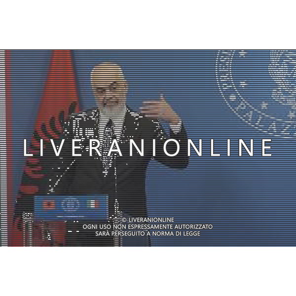 Roma 13 Novembre 2025 Conferenza stampa del Presidente del Consiglio Giorgia Meloni e del Primo Ministro Albanese Edi Rama a seguito del Primo Vertice Intergovernativo tra Italia ed Albania. Nella Foto: Edi Rama Foto Credit: Andrea Bracaglia- AGENZIA ALDO LIVERANI SAS