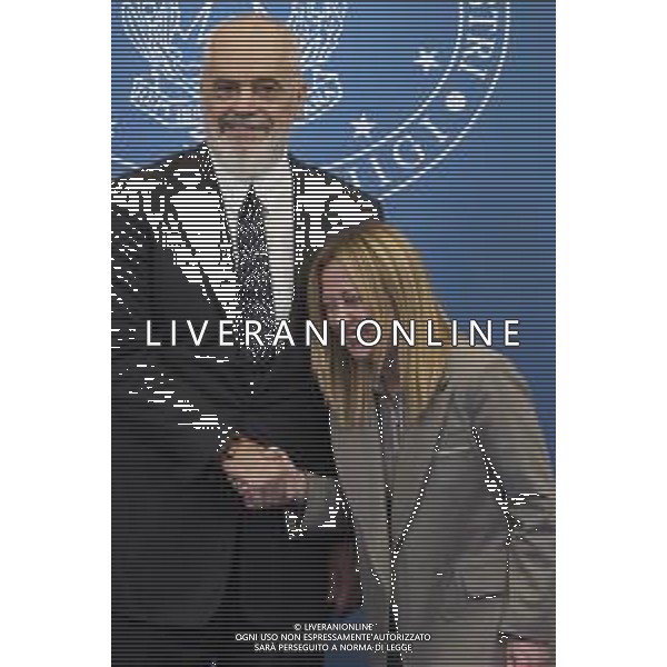 Roma 13 Novembre 2025 Conferenza stampa del Presidente del Consiglio Giorgia Meloni e del Primo Ministro Albanese Edi Rama a seguito del Primo Vertice Intergovernativo tra Italia ed Albania. Nella Foto: Edi Rama, Giorgia Meloni Foto Credit: Andrea Bracaglia- AGENZIA ALDO LIVERANI SAS