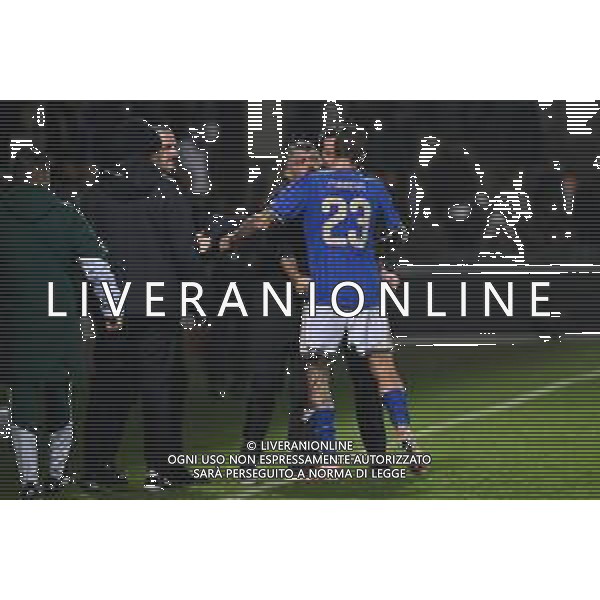 TVRG Moldova vs Italia nella foto Gennaro Gattuso allenatore Italia e Gianluca Mancini (Italia) esultanza dopo il gol dell\'1 a 0 Chisinau (MOL) 13-11-2025 Stadio Zimbru Moldova vs Italia Qualificazioni Mondiali 2026 Gruppo I - 9a giornata foto Roberto Garavaglia/Agenzia Aldo Liverani sas