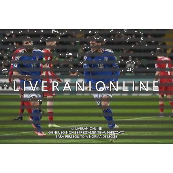 TVRG Moldova vs Italia nella foto Francesco Pio Esposito (Italia) esultanza dopo il gol del 2 a 0 Chisinau (MOL) 13-11-2025 Stadio Zimbru Moldova vs Italia Qualificazioni Mondiali 2026 Gruppo I - 9a giornata foto Roberto Garavaglia/Agenzia Aldo Liverani sas