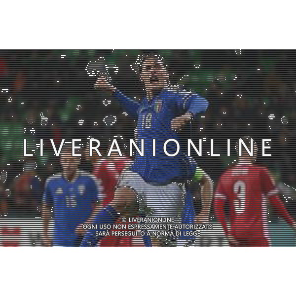 TVRG Moldova vs Italia nella foto Francesco Pio Esposito (Italia) esultanza dopo il gol del 2 a 0 Chisinau (MOL) 13-11-2025 Stadio Zimbru Moldova vs Italia Qualificazioni Mondiali 2026 Gruppo I - 9a giornata foto Roberto Garavaglia/Agenzia Aldo Liverani sas