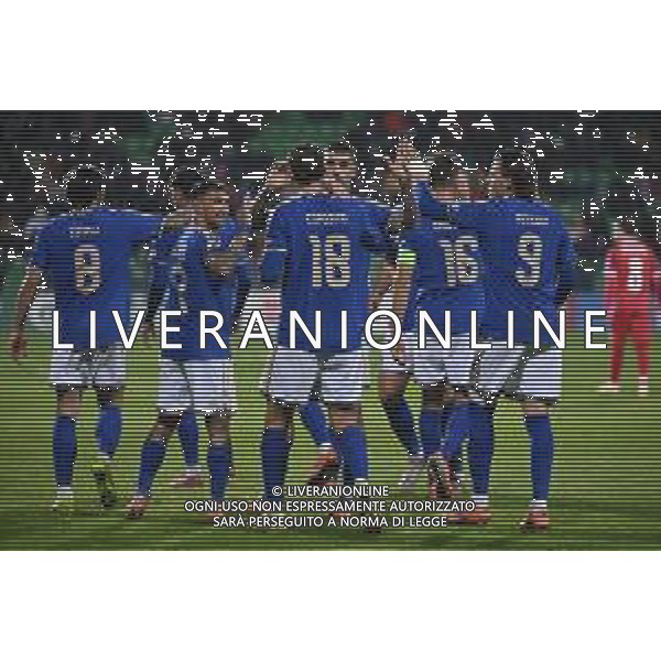 TVRG Moldova vs Italia nella foto giocatori Italia esultanza dopo il gol del 2 a 0 Chisinau (MOL) 13-11-2025 Stadio Zimbru Moldova vs Italia Qualificazioni Mondiali 2026 Gruppo I - 9a giornata foto Roberto Garavaglia/Agenzia Aldo Liverani sas