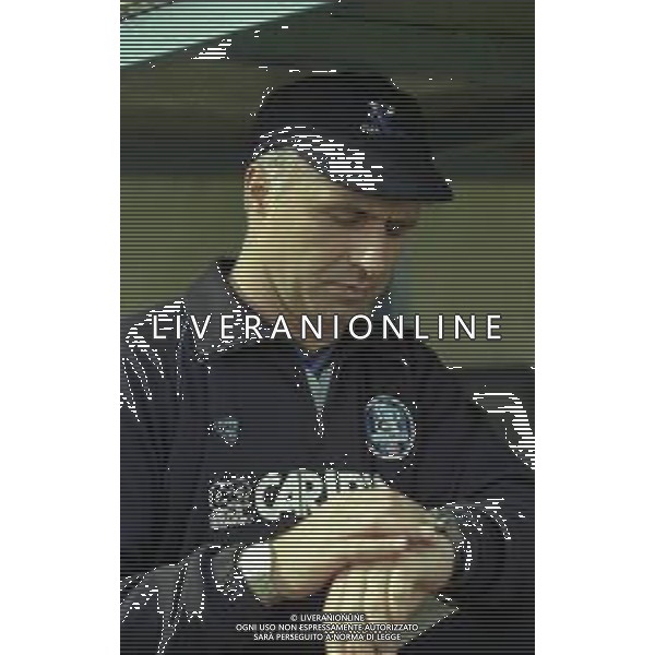 NEG-25-03-2001 PISA-CAMPIONATO DI CALCIO SERIE B PISA-LIVORNO 0-2 A TAVOLINO PER DISORDINI TRA LE TIFOSERIE NELLA FOTO FRANCESCO D\'ARRIGO ALLENATORE PISA CALCIO AG ALDO LIVERANI SAS