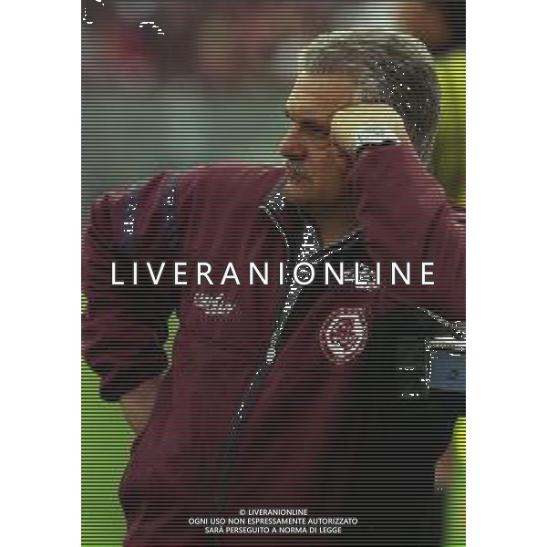 NEG-25-03-2001 PISA-CAMPIONATO DI CALCIO SERIE B PISA-LIVORNO 0-2 A TAVOLINO PER DISORDINI TRA LE TIFOSERIE NELLA FOTO OSVALDO IACONI ALLENATORE LIVORNO CALCIO AG ALDO LIVERANI SAS