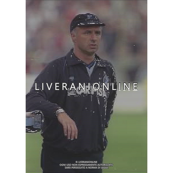 NEG-25-03-2001 PISA-CAMPIONATO DI CALCIO SERIE B PISA-LIVORNO 0-2 A TAVOLINO PER DISORDINI TRA LE TIFOSERIE NELLA FOTO FRANCESCO D\'ARRIGO ALLENATORE PISA CALCIO AG ALDO LIVERANI SAS