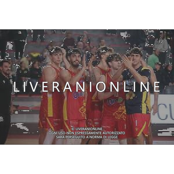 IMOLA 16 11 2025 VIRTUS IMOLA BASKET -ORASI RAVENNA SERIE B1 73-87 NELLA FOTO ORASI RAVENNA DOPO LA VITTORIA ©SANNA - AG ALDO LIVERANI SAS