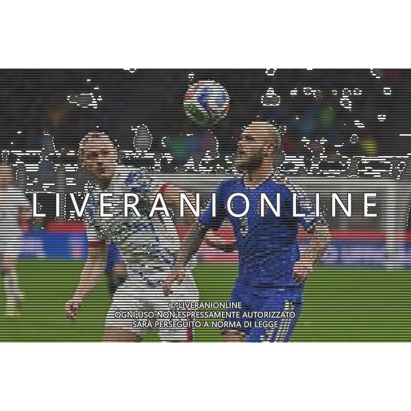 Italia vs Norvegia nella foto Julian Ryerson (Norvegia) e Federico Dimarco (Italia) Milano 16-11-2025 Stadio Giuseppe Meazza - San Siro Italia vs Norvegia Qualificazioni Mondiali 2026 Gruppo I - 10a giornata foto Roberto Garavaglia/Agenzia Aldo Liverani sas