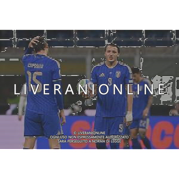 Italia vs Norvegia nella foto delusione Italia dopo il gol subito dell\'1 a 1 Milano 16-11-2025 Stadio Giuseppe Meazza - San Siro Italia vs Norvegia Qualificazioni Mondiali 2026 Gruppo I - 10a giornata foto Roberto Garavaglia/Agenzia Aldo Liverani sas
