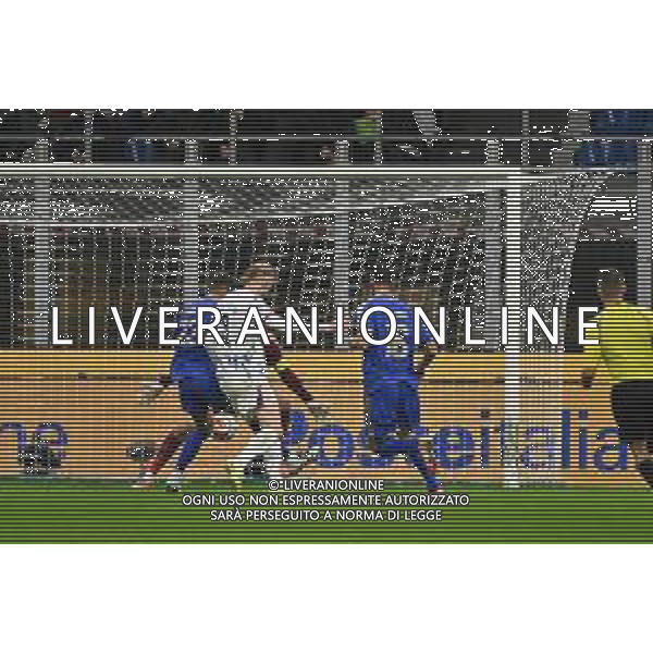 Italia vs Norvegia nella foto Erling Haaland (Norvegia) segna il gol del 3 a 1 Milano 16-11-2025 Stadio Giuseppe Meazza - San Siro Italia vs Norvegia Qualificazioni Mondiali 2026 Gruppo I - 10a giornata foto Roberto Garavaglia/Agenzia Aldo Liverani sas