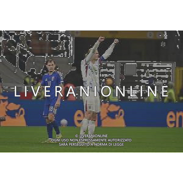 Italia vs Norvegia nella foto Erling Haaland (Norvegia) esultanza dopo il gol del 3 a 1 Milano 16-11-2025 Stadio Giuseppe Meazza - San Siro Italia vs Norvegia Qualificazioni Mondiali 2026 Gruppo I - 10a giornata foto Roberto Garavaglia/Agenzia Aldo Liverani sas