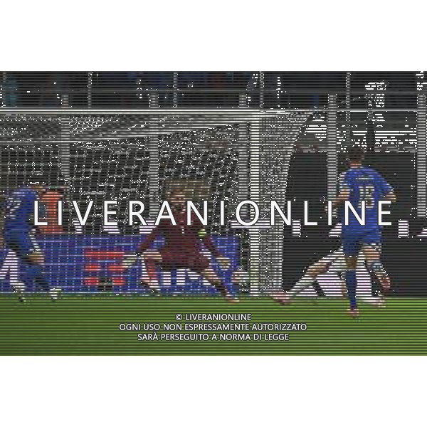 Italia vs Norvegia nella foto Jorgen Strand Larsen (Norvegia) segna il gol del 4 a 1 Milano 16-11-2025 Stadio Giuseppe Meazza - San Siro Italia vs Norvegia Qualificazioni Mondiali 2026 Gruppo I - 10a giornata foto Roberto Garavaglia/Agenzia Aldo Liverani sas