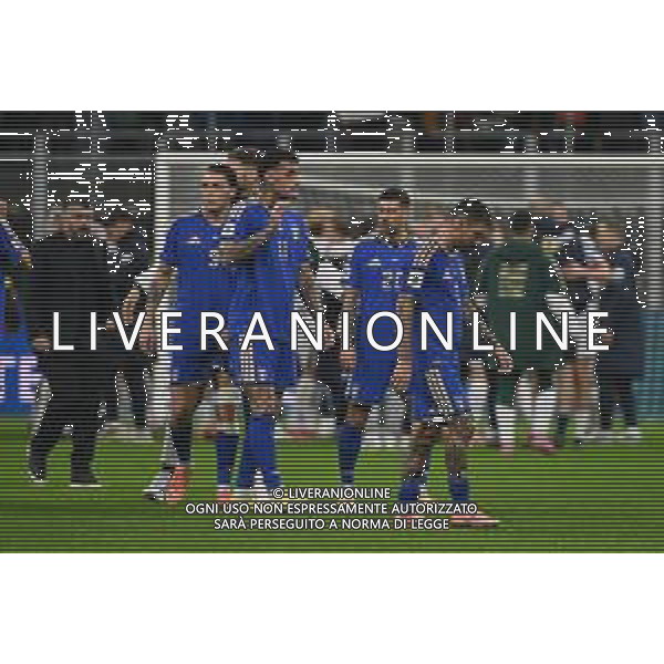 Italia vs Norvegia nella foto delusione Italia ed esultanza Norvegiua a fine gara Milano 16-11-2025 Stadio Giuseppe Meazza - San Siro Italia vs Norvegia Qualificazioni Mondiali 2026 Gruppo I - 10a giornata foto Roberto Garavaglia/Agenzia Aldo Liverani sas