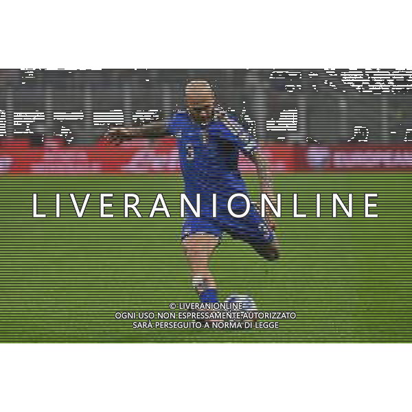 Italia vs Norvegia nella foto Federico Dimarco (Italia) Milano 16-11-2025 Stadio Giuseppe Meazza - San Siro Italia vs Norvegia Qualificazioni Mondiali 2026 Gruppo I - 10a giornata foto Roberto Garavaglia/Agenzia Aldo Liverani sas