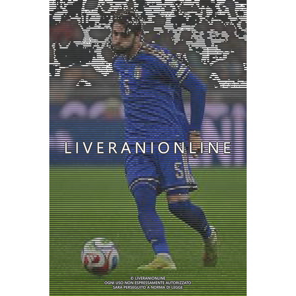 Italia vs Norvegia nella foto Manuel Locatelli (Italia) Milano 16-11-2025 Stadio Giuseppe Meazza - San Siro Italia vs Norvegia Qualificazioni Mondiali 2026 Gruppo I - 10a giornata foto Roberto Garavaglia/Agenzia Aldo Liverani sas