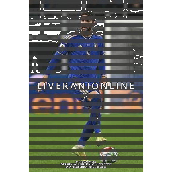 Italia vs Norvegia nella foto Manuel Locatelli (Italia) Milano 16-11-2025 Stadio Giuseppe Meazza - San Siro Italia vs Norvegia Qualificazioni Mondiali 2026 Gruppo I - 10a giornata foto Roberto Garavaglia/Agenzia Aldo Liverani sas