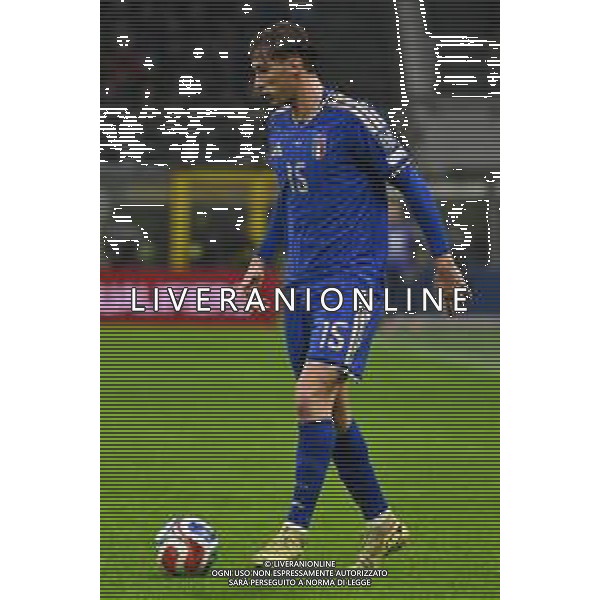 Italia vs Norvegia nella foto Francesco Pio Esposito (Italia) Milano 16-11-2025 Stadio Giuseppe Meazza - San Siro Italia vs Norvegia Qualificazioni Mondiali 2026 Gruppo I - 10a giornata foto Roberto Garavaglia/Agenzia Aldo Liverani sas