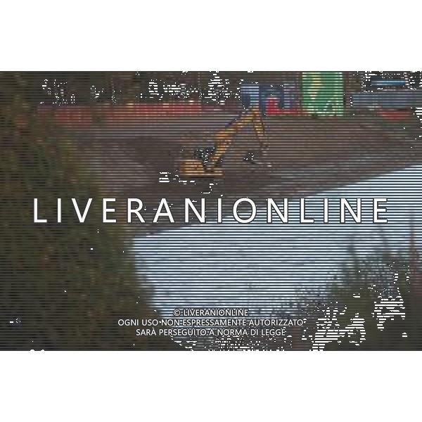 IMOLA 17 11 2025 LAVORI SULL\'ARGINE DEL FIUME SANTERNO ALTEZZA PADDOCK DELL\'AUTODROMO ENZO E DINO FERRARI FOTO GIANNI SANNA-AG ALDO LIVERANI SAS