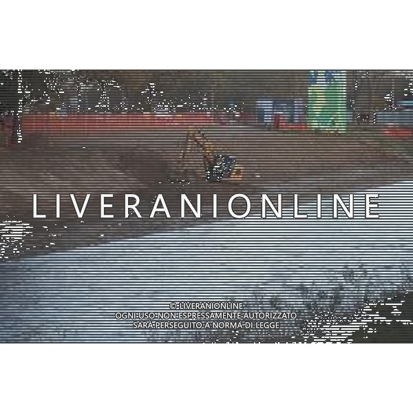 IMOLA 17 11 2025 LAVORI SULL\'ARGINE DEL FIUME SANTERNO ALTEZZA PADDOCK DELL\'AUTODROMO ENZO E DINO FERRARI FOTO GIANNI SANNA-AG ALDO LIVERANI SAS