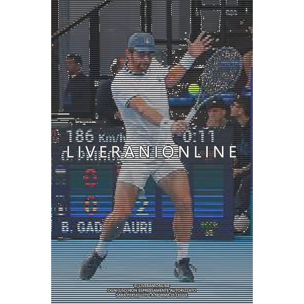 TVRCOR 17-11-2025 – Internazionali di Tennis di Bergamo – Atp Challenger Tour – Chrous Life Arena Bergamo (BG) nella foto Buvaysar GADAMAURI (BEL) ©TVRCOR Roberta Corradin - AG ALDO LIVERANI SAS