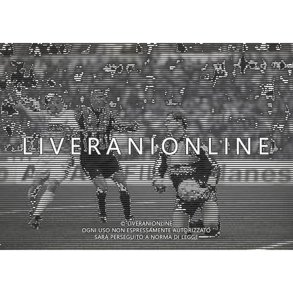 NEG-20-02-1994 ROMA CAMPIONATO DI CALCIO SERIE A LAZIO-MILAN 0-1 NELLA FOTO SEBASTIANO ROSSI-MAURO TASSOTTI E GIUSEPPE SIGNORI AG ALDO LIVERANI SAS