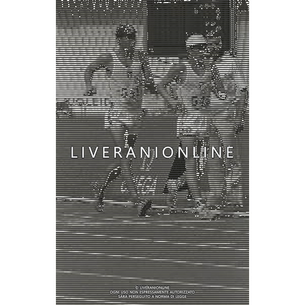 NEG-RETROSPETTIVA MAURIZIO DAMILANO ATLETA NELLA FOTO MAURIZIO DAMILANO AD ATENE AI CAMPIONATI EURPEI DI ATLETICA NELL\'ANNO 1982 AG ALDO LIVERANI SAS